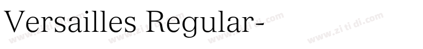 Versailles Regular字体转换